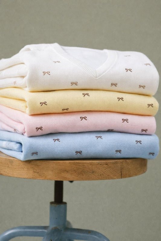 Jersey punto manga corta detalles de lazo