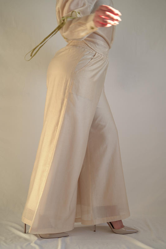 Pantalón lencera a juego