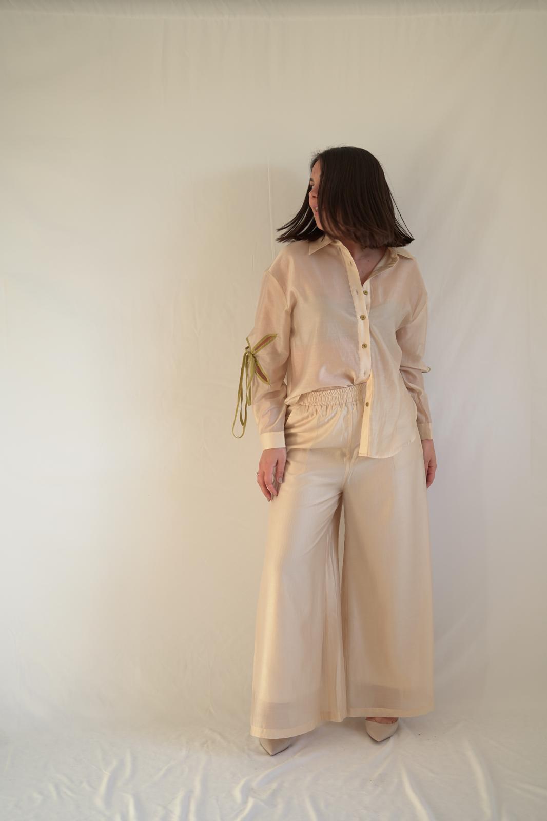 Pantalón lencera a juego